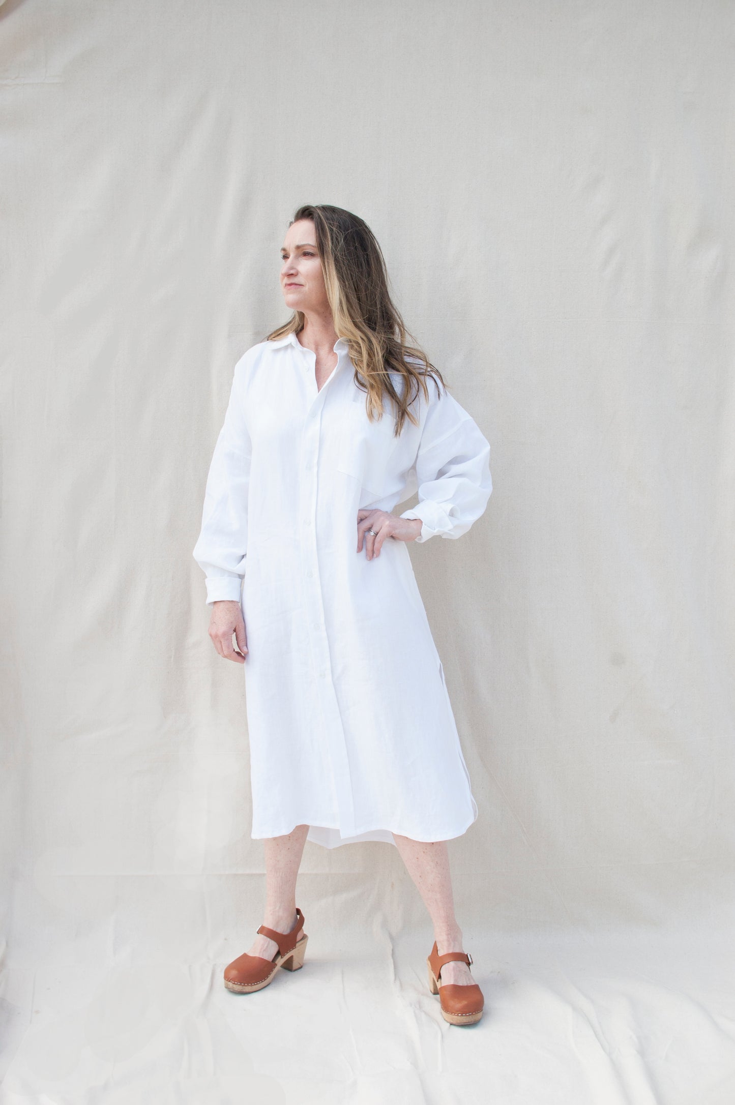 Florence Shirt Dress | White