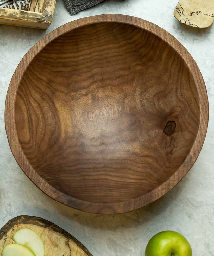 Round Black Walnut Bowl | 13"