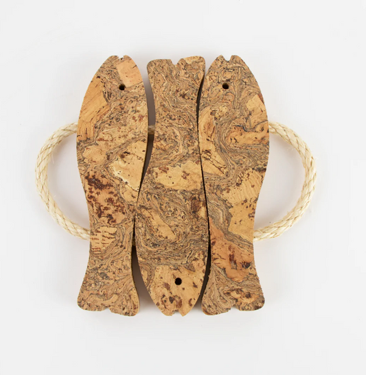 Natural Cork 3 Fish Trivet