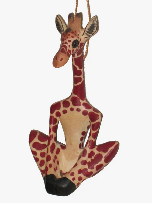 Yoga Giraffe Ornament