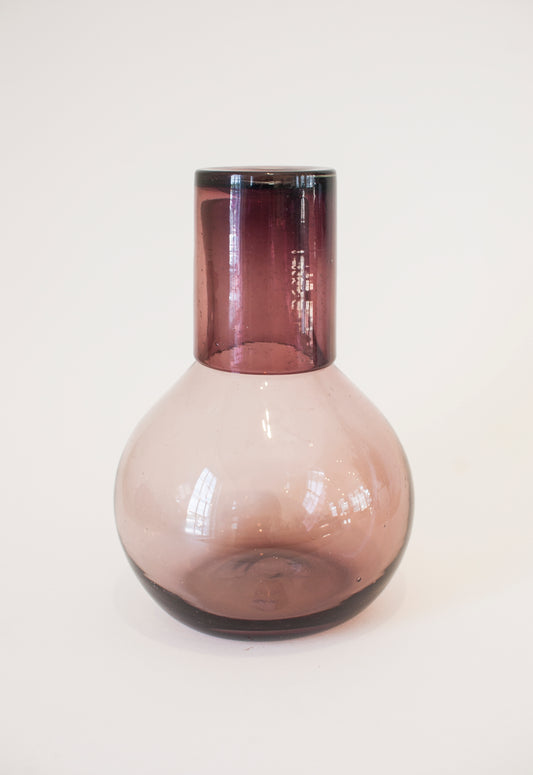 Hand Blown Amethyst Glass Carafe