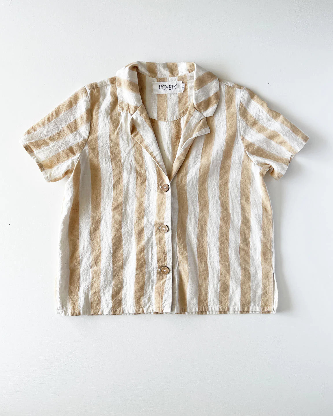 Button Down Top in Sandcastle Stripes