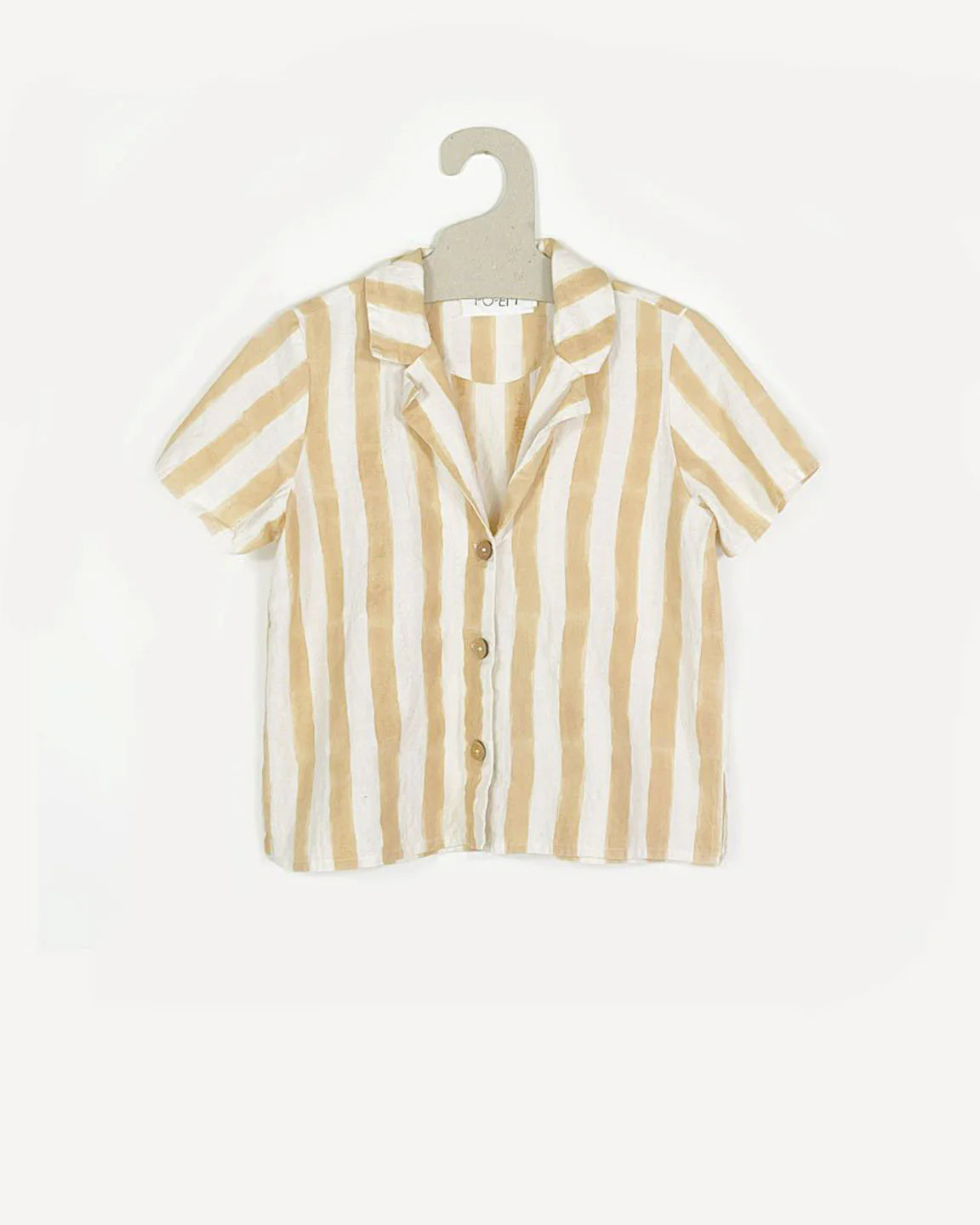 Button Down Top in Sandcastle Stripes