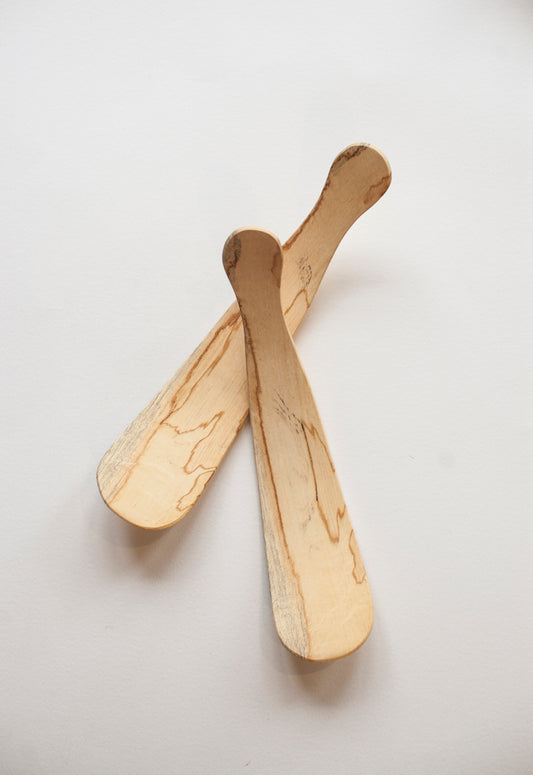 Spalted / Ambrosia Maple Salad Tossers | Large