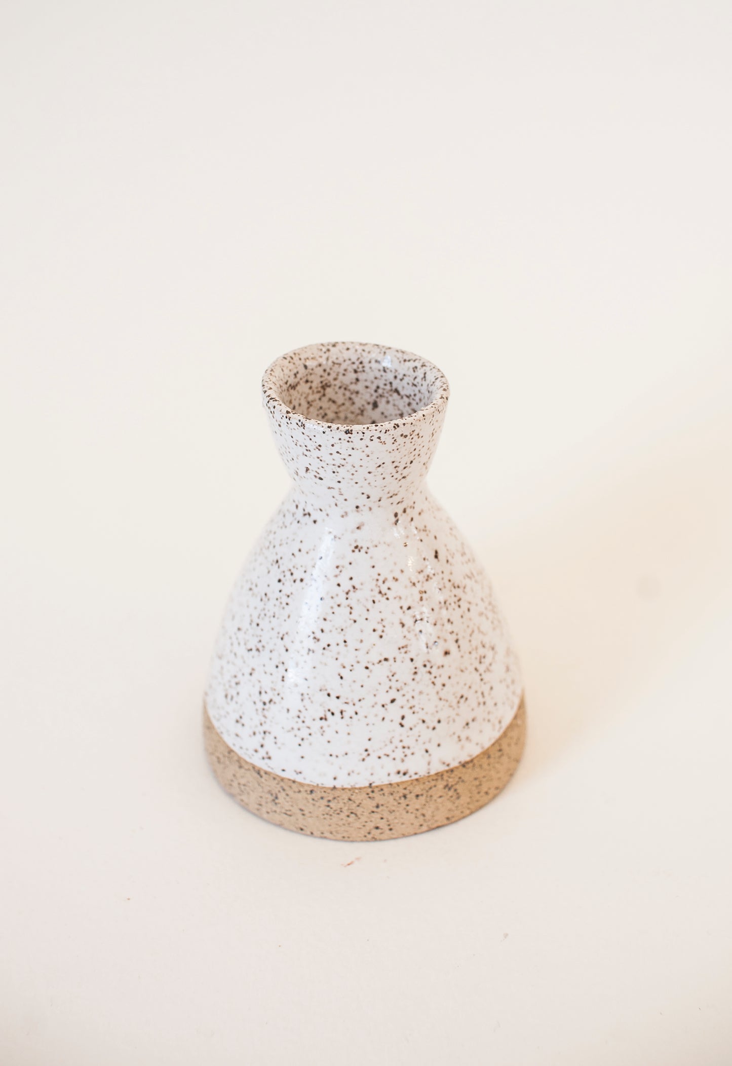 Ceramic Taper Holder in White Glaze/Raw Clay